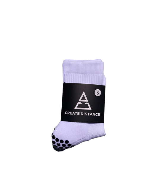 Youth CD Non-Slip Grip Socks V2.0 (White)